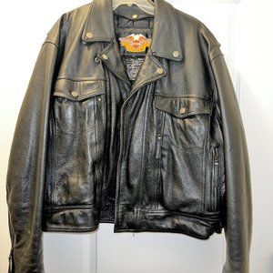 Genuine 2XL Harley Cowhide Leather Jacket
